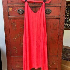 Rag & Bone Zoe Dress – Red V-Neck Strapless Midi, Asymmetric Hem, NWT (M)
